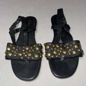 Kooba Black Leather Finley Sandals EUC